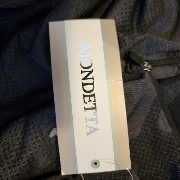 NWT MONDETTA Ladies XS Lightweight Reflective Black Grey Camouflage 1/4 Zip New - Picture 5 of 10